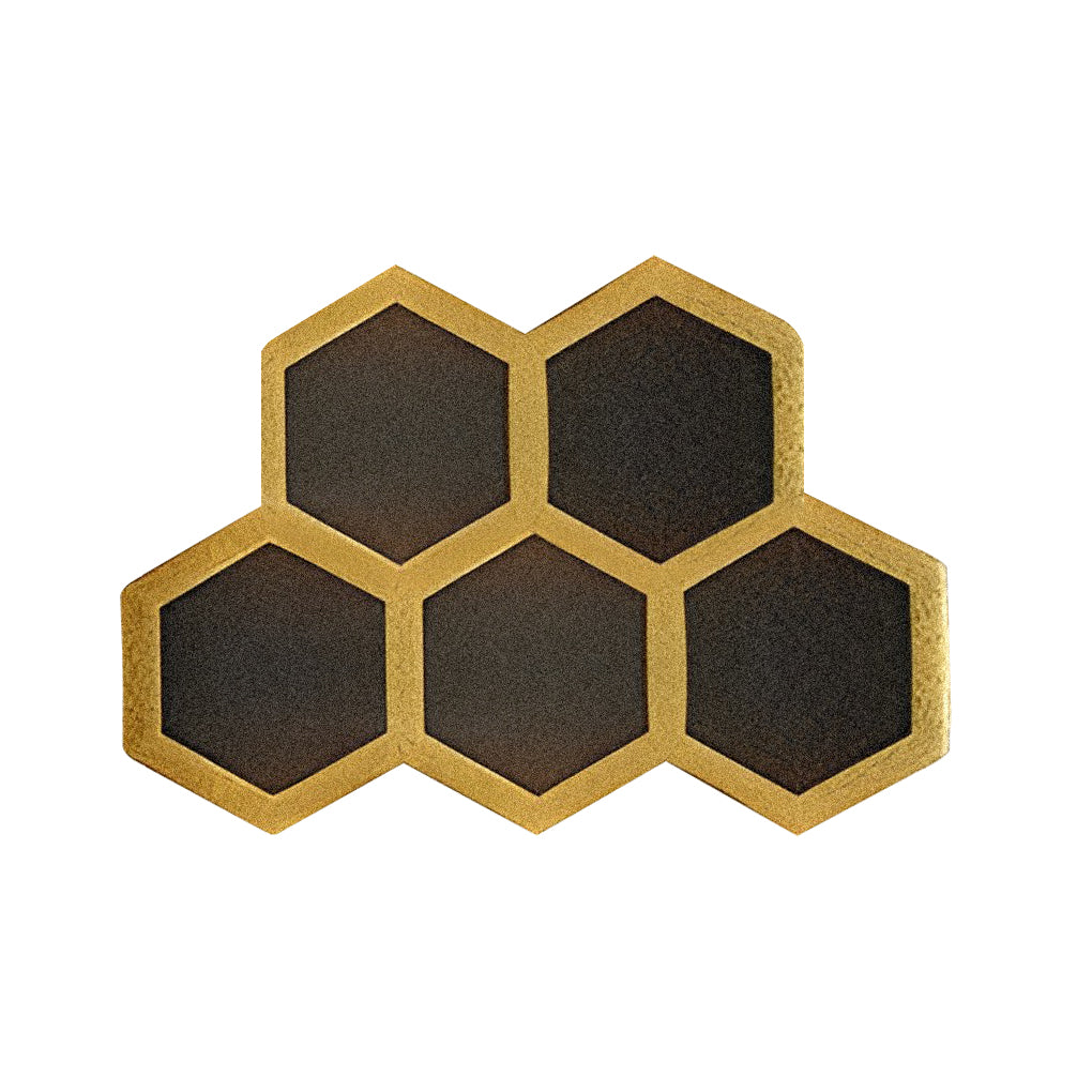 Honeycomb LED lights wall with various cluster arrangements for versatile use.