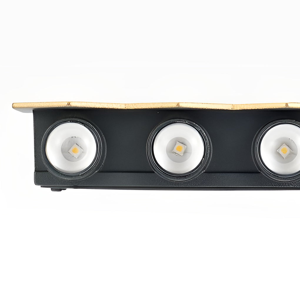 Honeycomb LED lights wall with multiple units arranged for modern outdoor lighting.