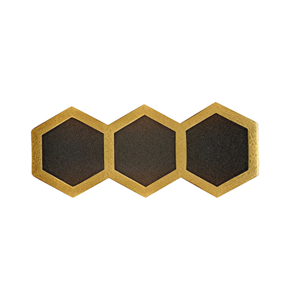 Honeycomb LED lights wall with single, double, and triple hexagon configurations.