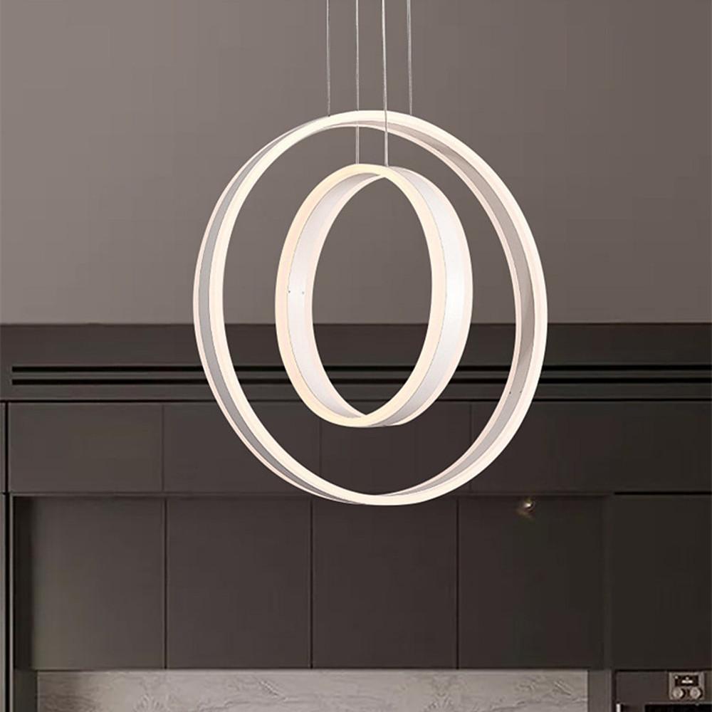 24'' LED 2-Light Single Design Geometric Shapes Pendant Light LED Artistic Aluminum Metal Stylish Artistic Style Pendant Lights-dazuma