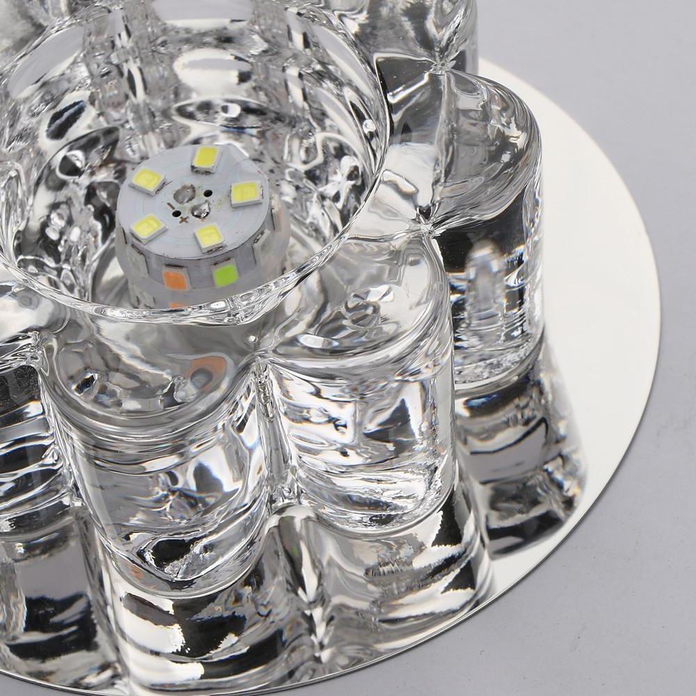 4'' LED 1-Light Geometric Shapes Line Design Flush Mount Lights Modern LED Metal Crystal Flush Mounts Semi Flush Mounts