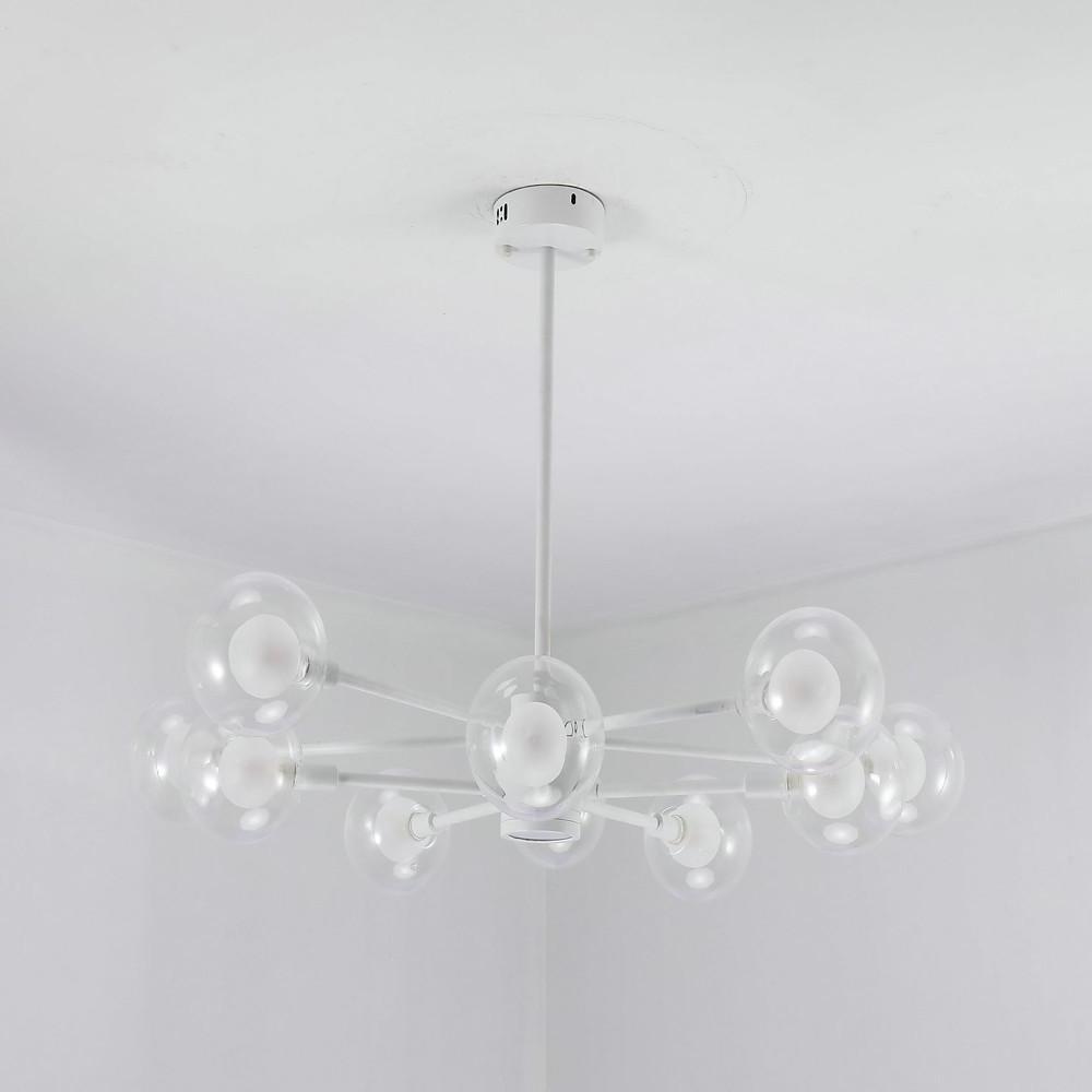 37'' LED 10-Light Mini Style Chandelier Contemporary Chic & Modern Metal Glass Sputnik Globe Design-dazuma
