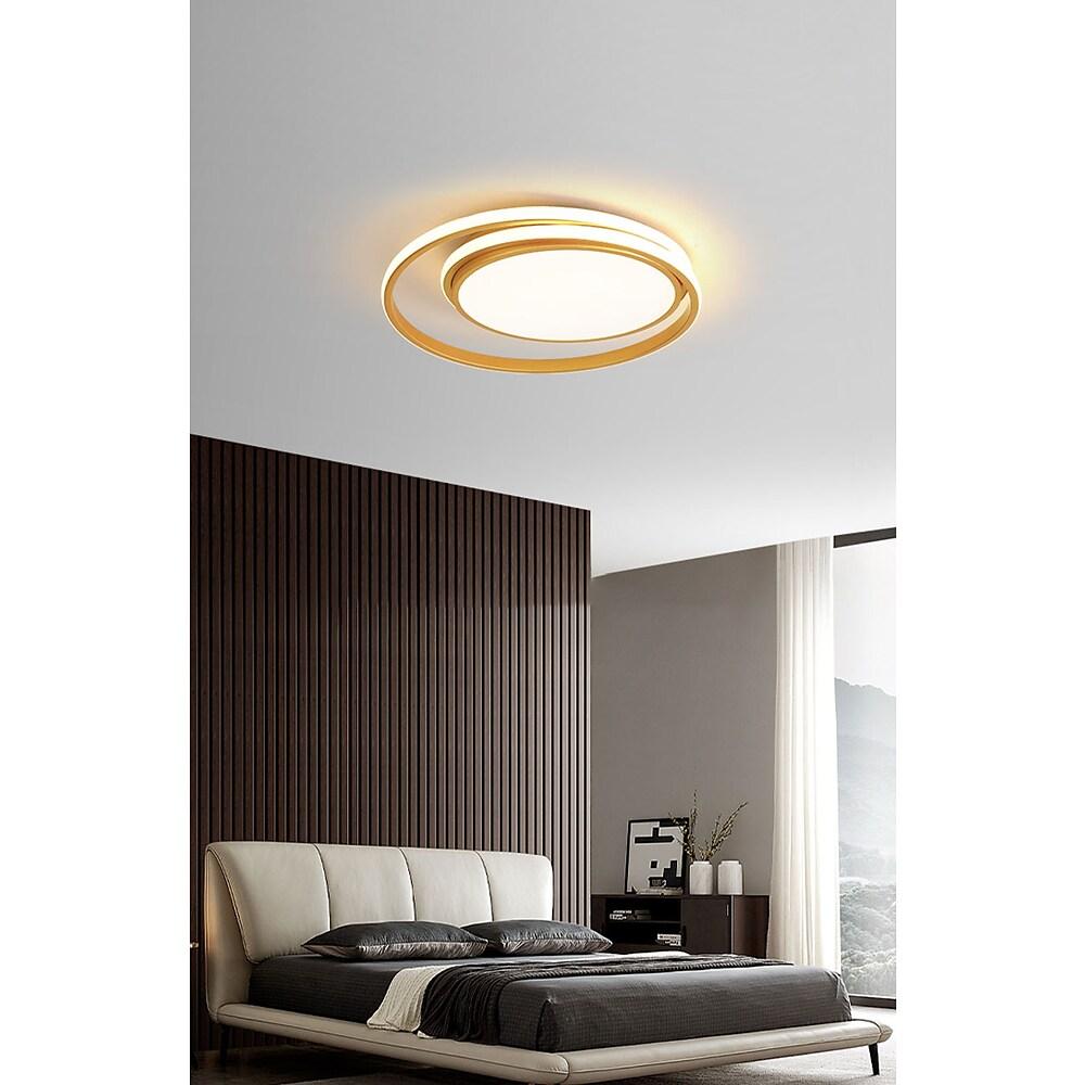 20'' LED 2-Light Single Design Flush Mount Lights Nordic Style LED Metal Aluminum Acrylic Dimmable Ceiling Lights-dazuma
