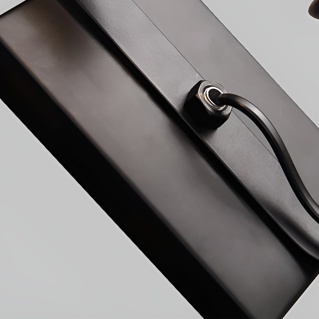 Hurricane wall light with detailed view of the mounting bracket.