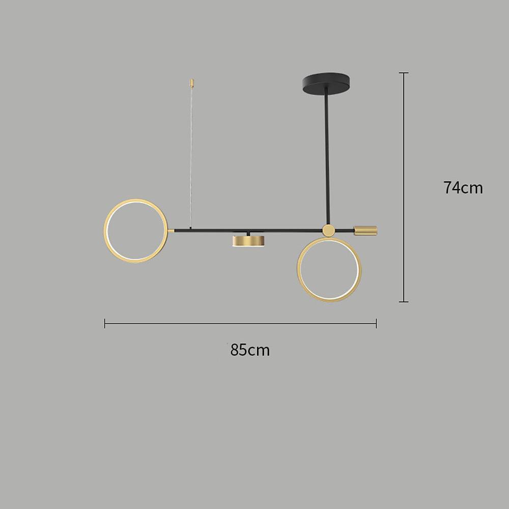 33'' LED 3-Light Single Design Chandelier Nordic Style LED Metal Acrylic Island Lights