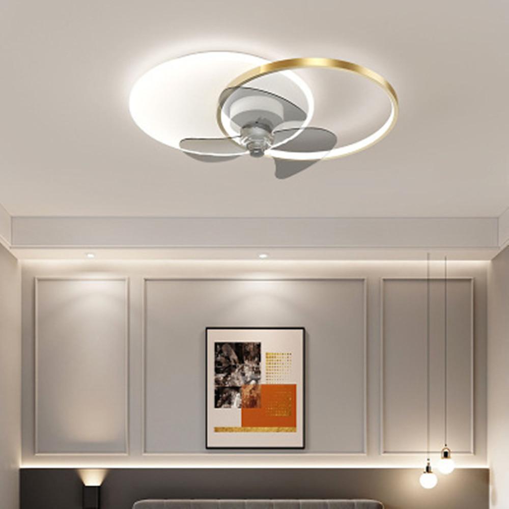 24'' LED 1-Light Circle Design Ceiling Fan Modern LED Metal Silica gel Acrylic Modern Style Ceiling Fan Lights