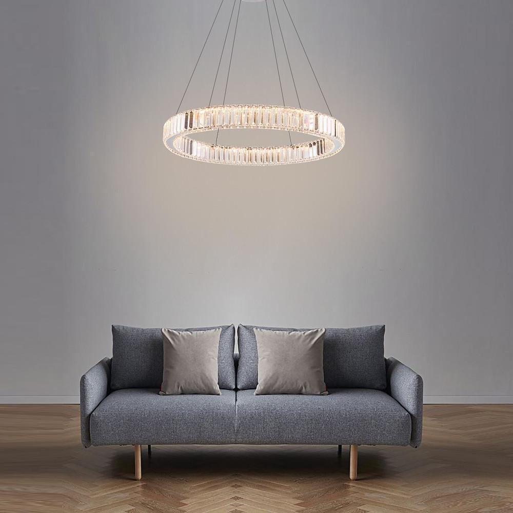 Luxury 1 - Light Ring Shaped Wagon Wheel Chandelier in Gold Finish