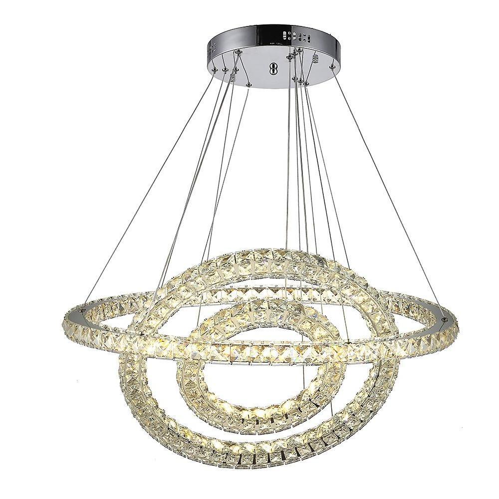 Luxury Crystal LED Chandelier 3 - Tier Geometric or Stacked LED Pendant light