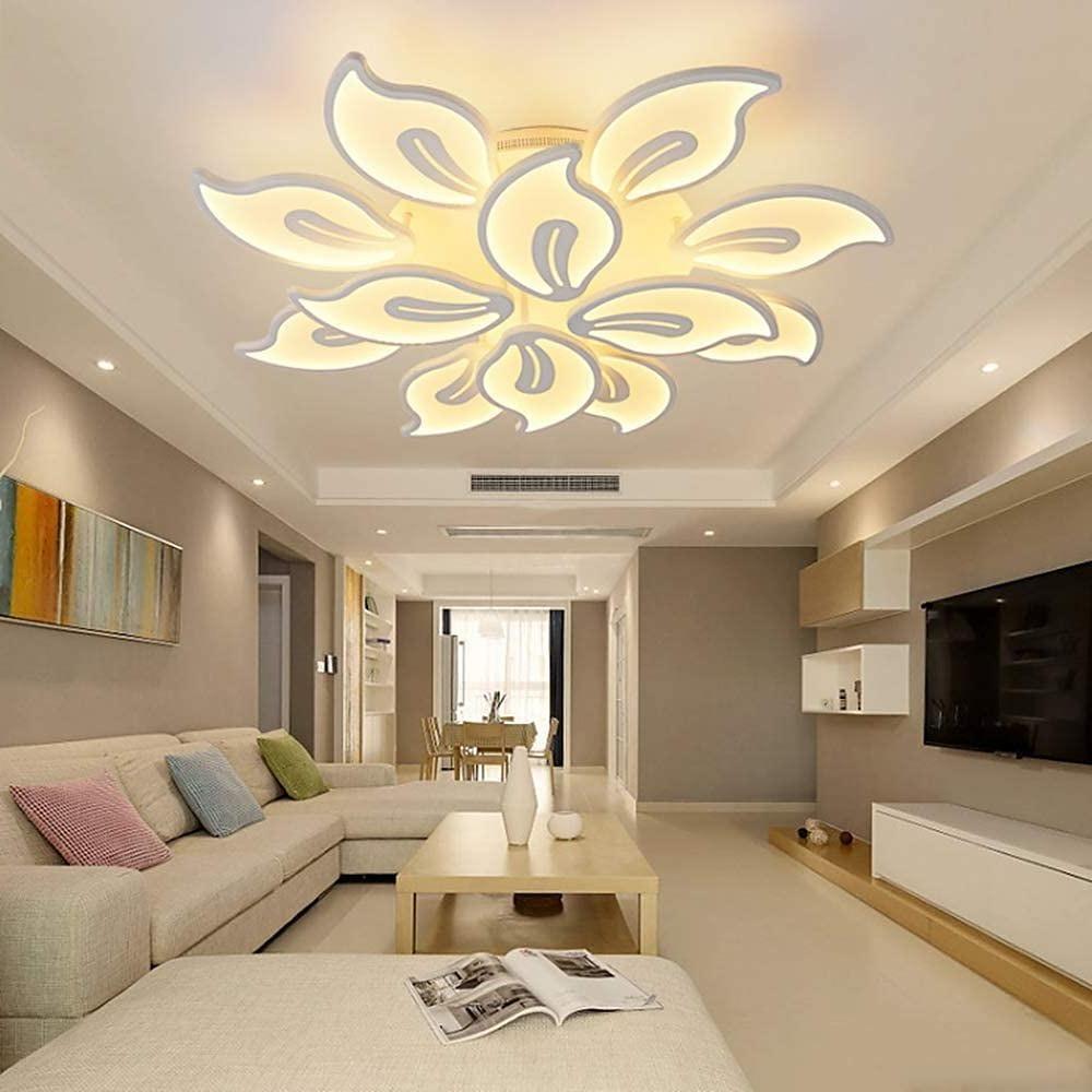 39'' LED 15-Light 12 Bulbs 9-Light 5-Light Line Design Dimmable Flush Mount Lights Modern LED Metal Acrylic Minimalist Linear Floral Style Artistic Style Dimmable Ceiling Lights