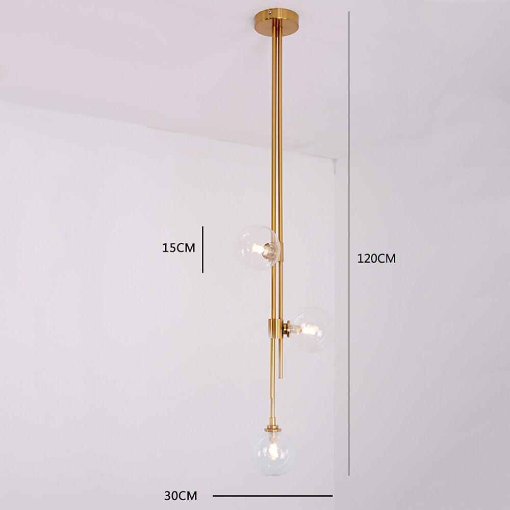12'' LED 3-Light Single Design Pendant Light Nordic Style Modern Metal Glass Island Lights