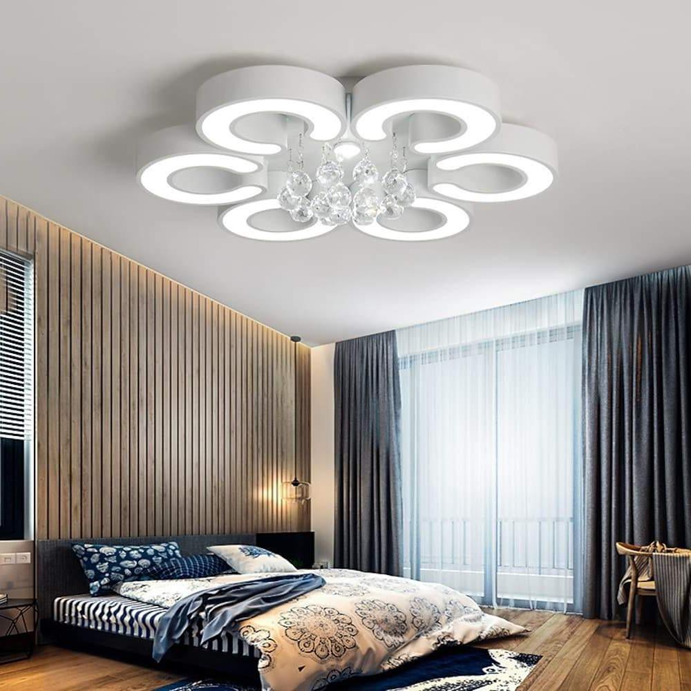 28'' LED 7-Light 6-Light 3-Light Cluster Design Flush Mount Lights Modern LED Metal Acrylic Dimmable Ceiling Lights-dazuma