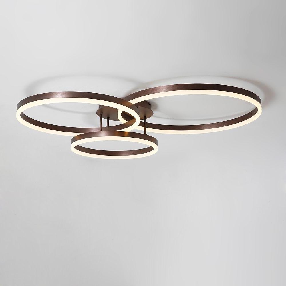 20'' LED 3-Light Geometric Shapes Flush Mount Lights Modern Contemporary Aluminum Acrylic Metal Dimmable Ceiling Lights-dazuma