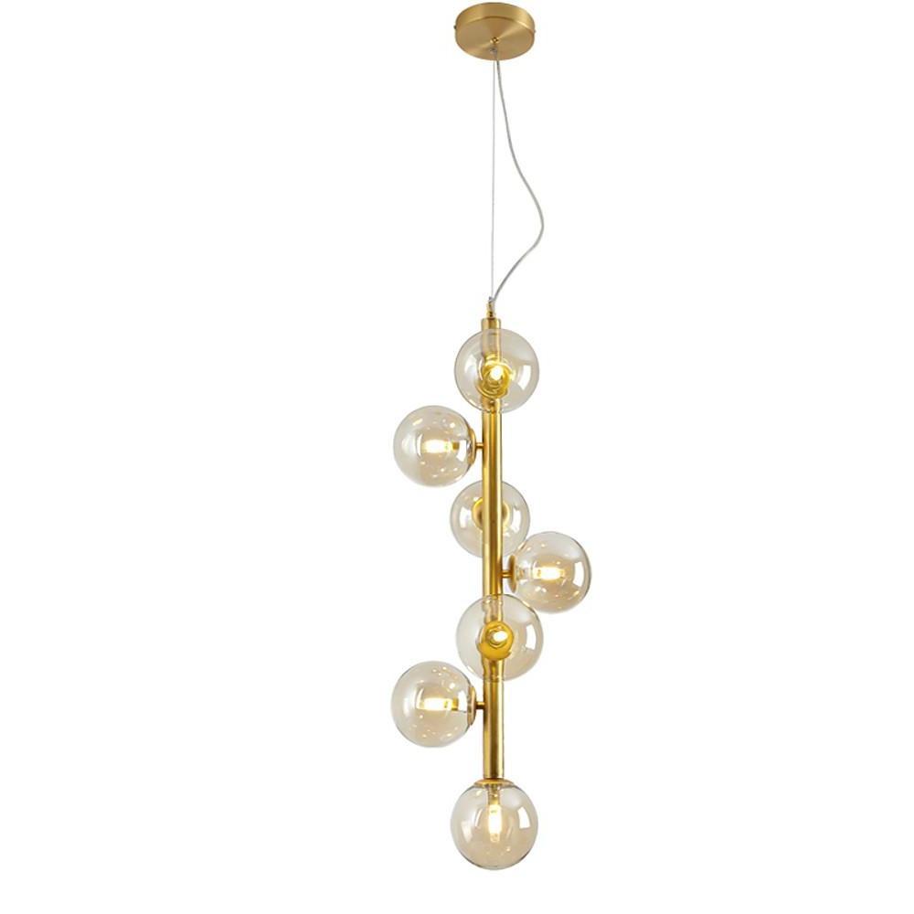 34'' Artistic Glass 7 - light LED Modern Chandeliers Pendant Light Hanging Lamp