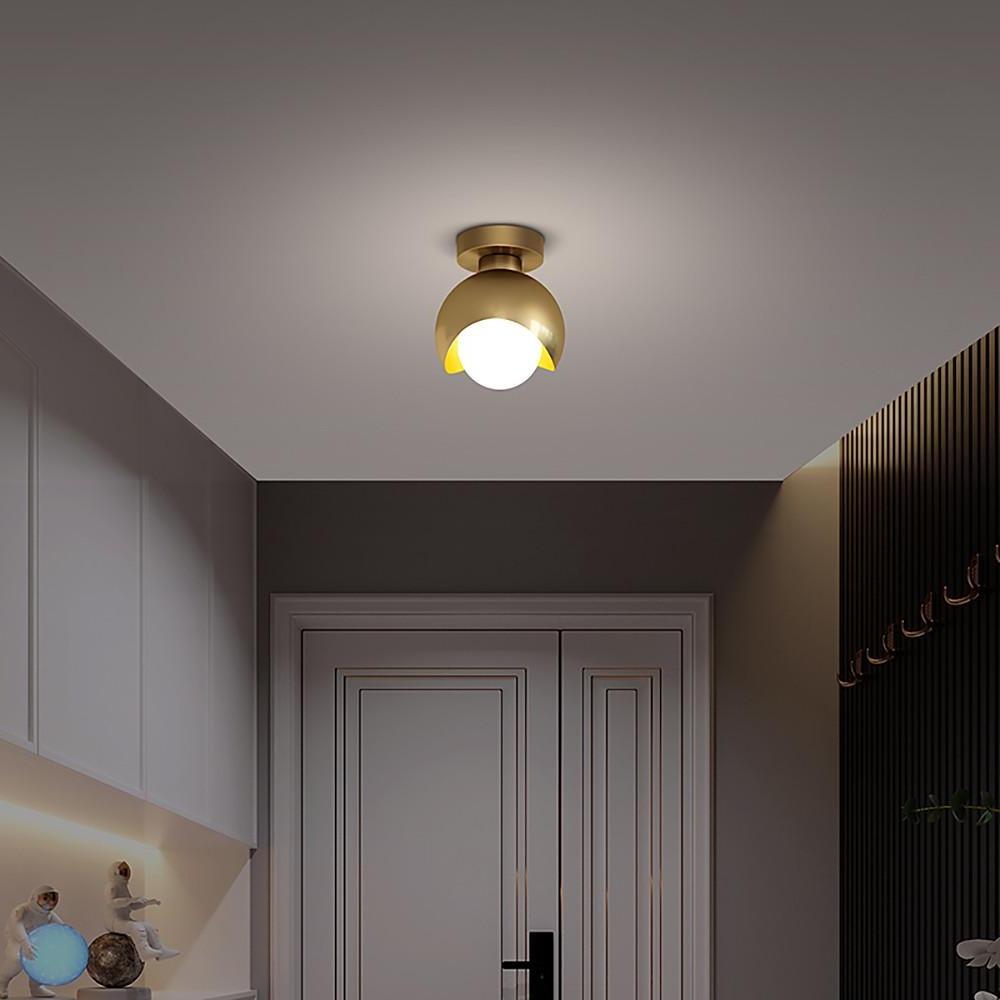 6'' LED 1-Light Globe Design Flush Mount Lights Nordic Style LED Copper