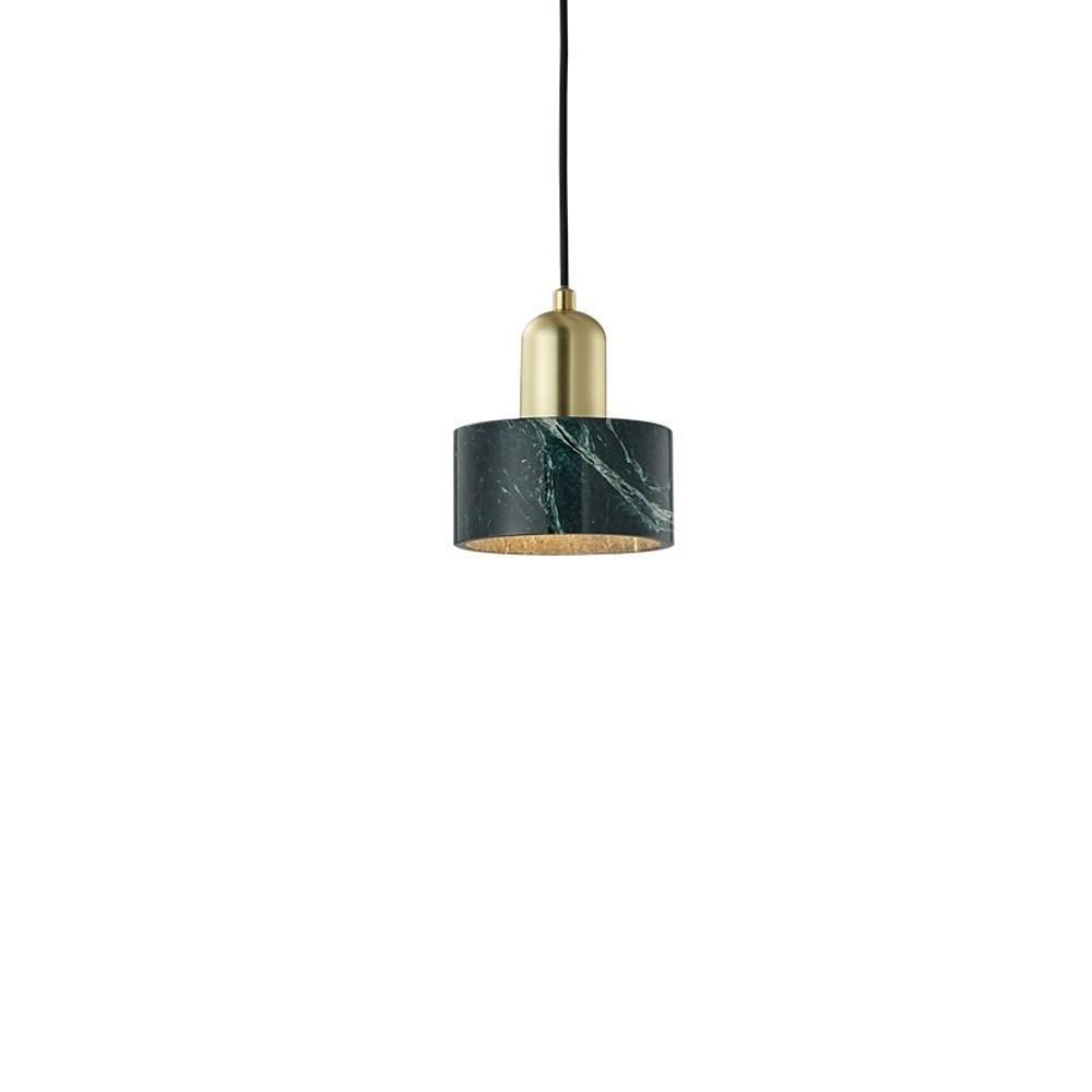 7'' LED Incandescent 1-Light New Design Creative Pendant Light Vintage Metal Marble Cylinder Candle-style Island Lights-dazuma