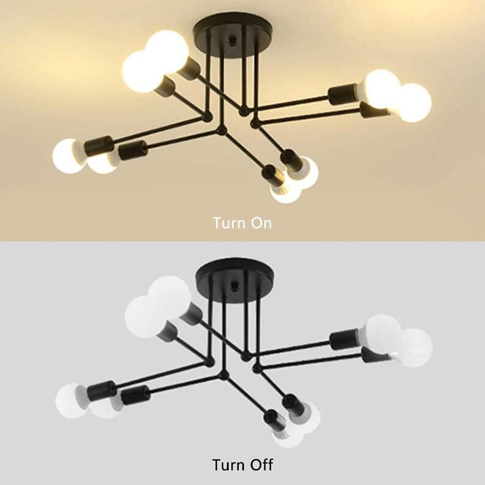 8'' LED 8-Light Mini Style Chandelier LED Contemporary Metal Industrial Ceiling Lights-dazuma