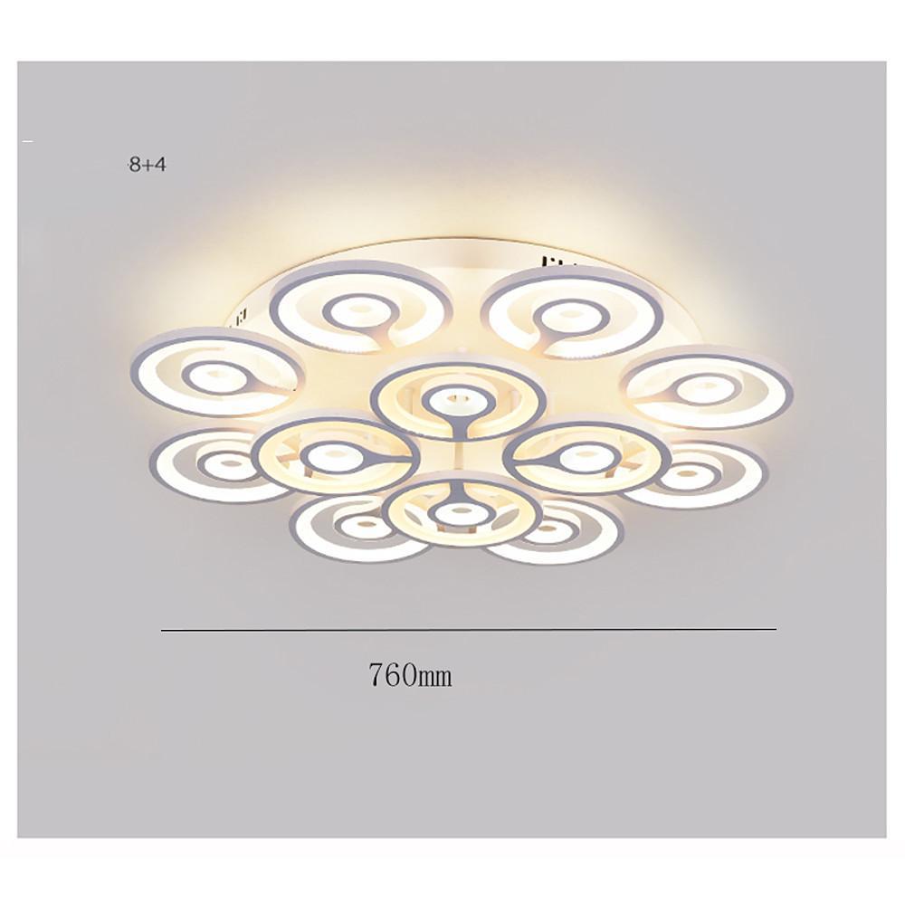 26'' LED 16 Bulbs 12 Bulbs 7-Light Geometric Shapes Flush Mount Lights Metal Acrylic Flush Mounts Semi Flush Mounts