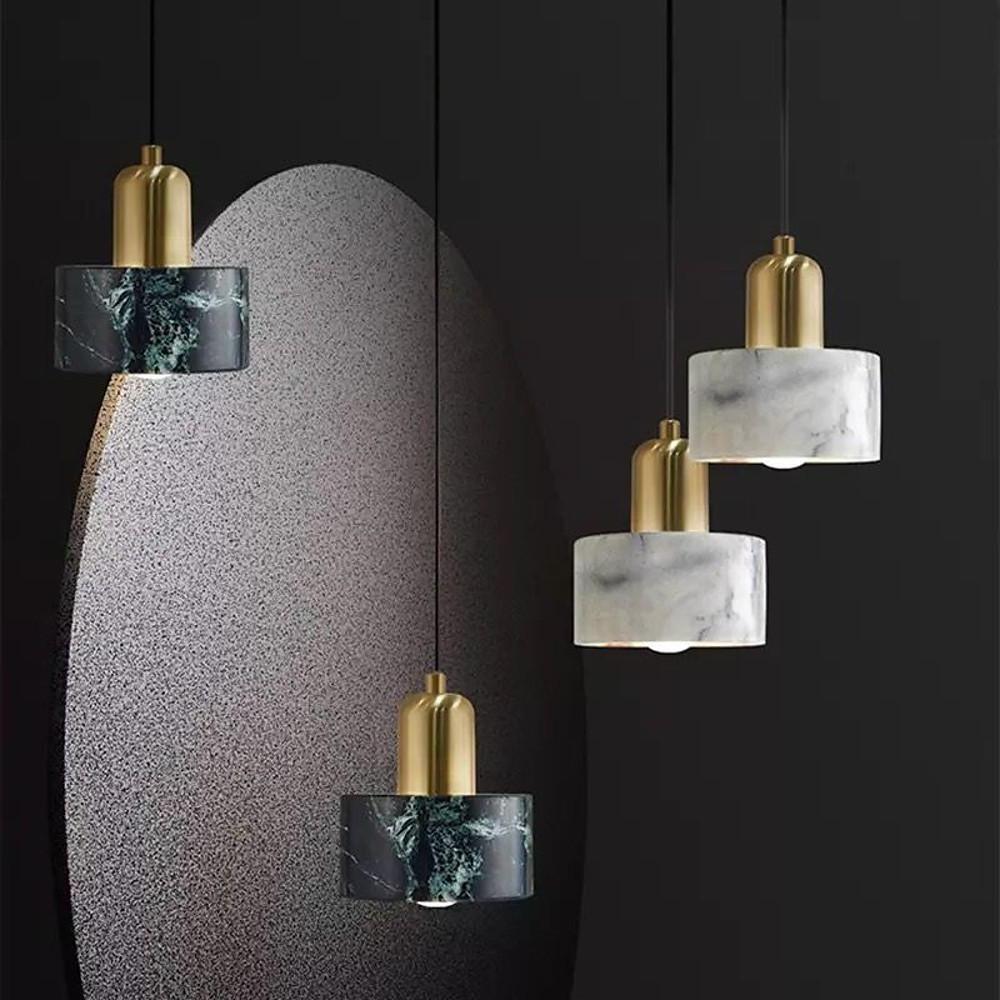 6'' Incandescent LED 1-Light Geometric Shapes Pendant Light Nordic Style Modern Copper Marble Minimalist Mini Geometrical Stylish Classic Modern Style Artistic Style Island Lights-dazuma