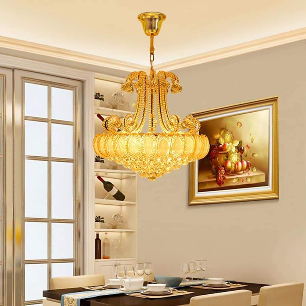8 - light Modern Gold/Silver Vintage Crystal Chandeliers For Living Room