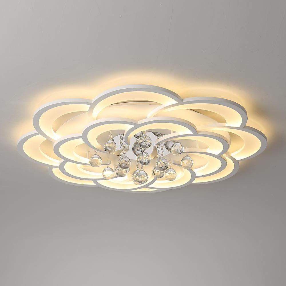 Modern Floral Acrylic LED Flush Mount Ceiling Light with Elegant ...