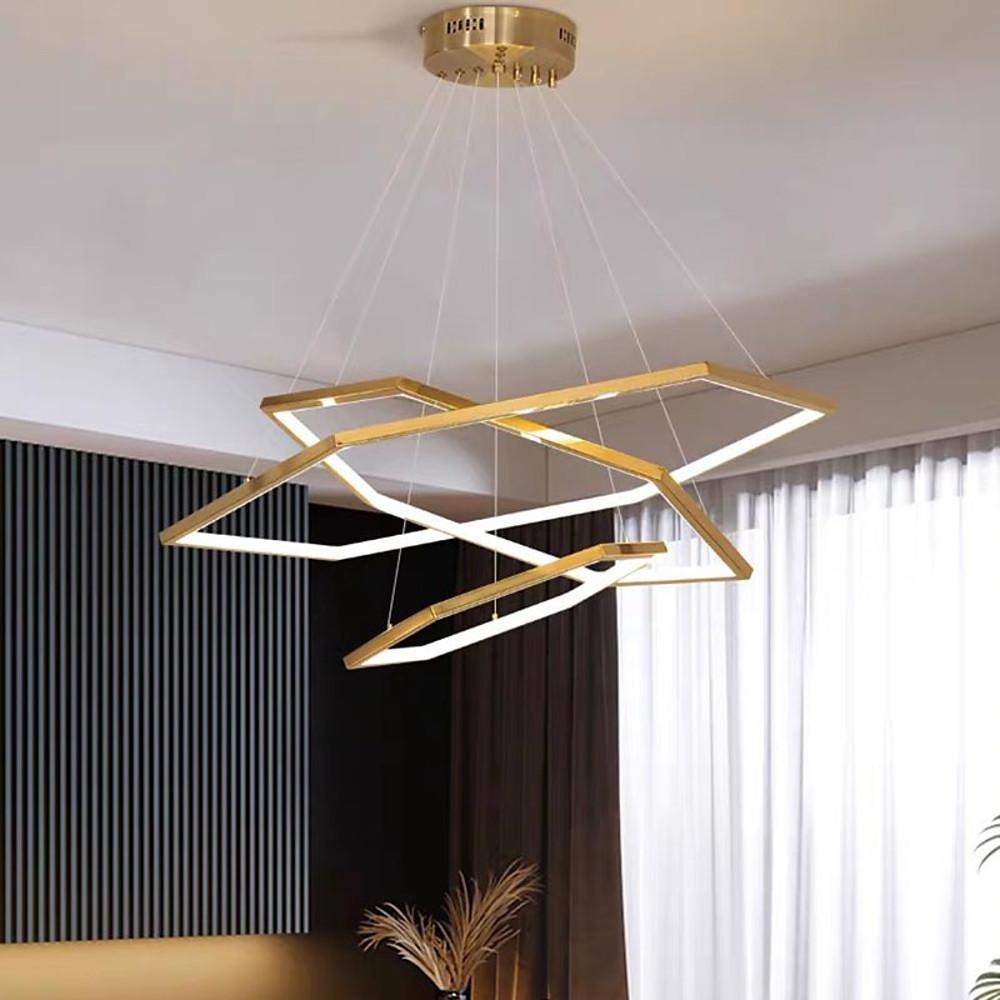 24'' LED 3-Light 2-Light Lantern Desgin Pendant Light Stainless Steel Silica gel Circle Design