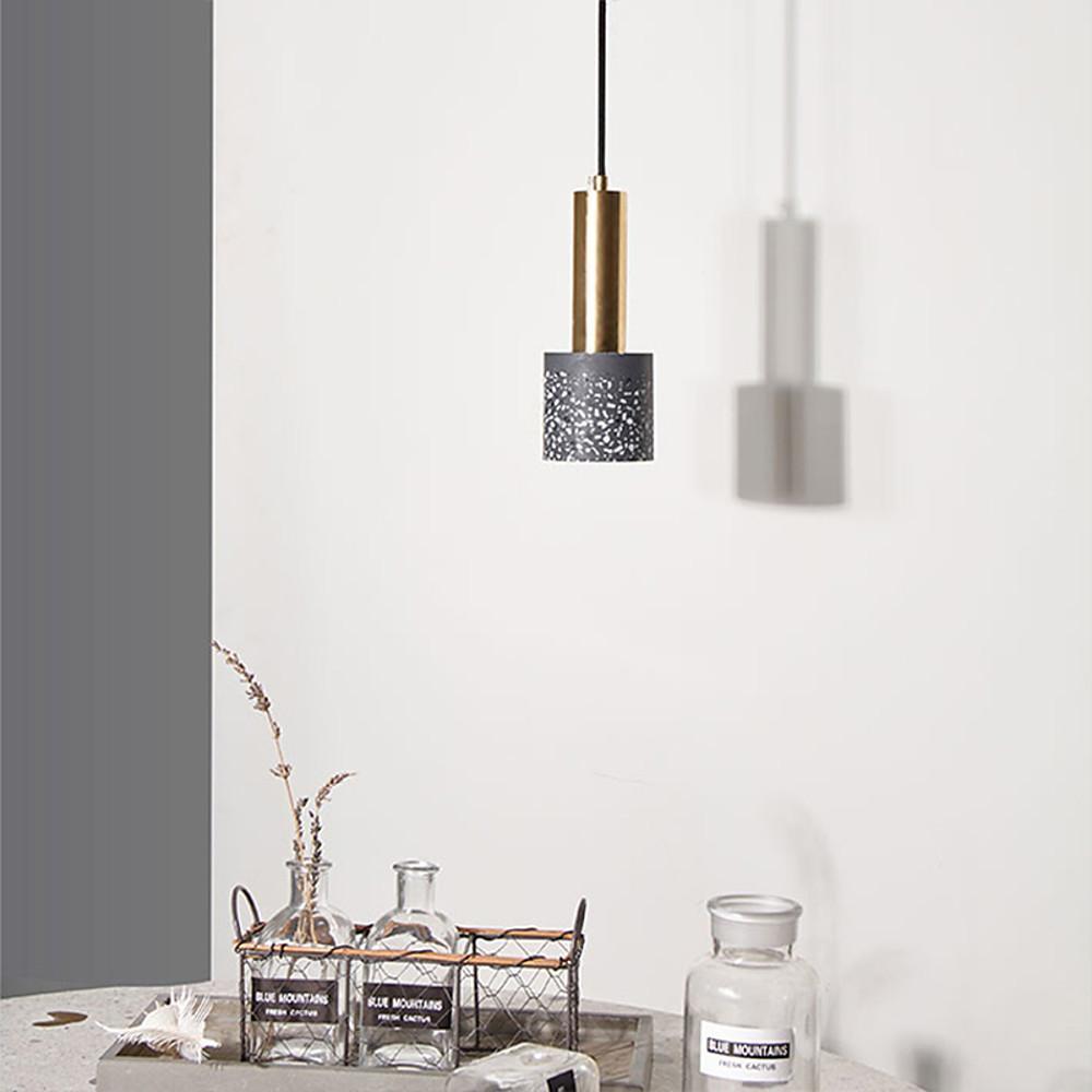 4'' Incandescent LED 1-Light Single Design Pendant Light Nordic Style Modern Metal Cement Island Lights