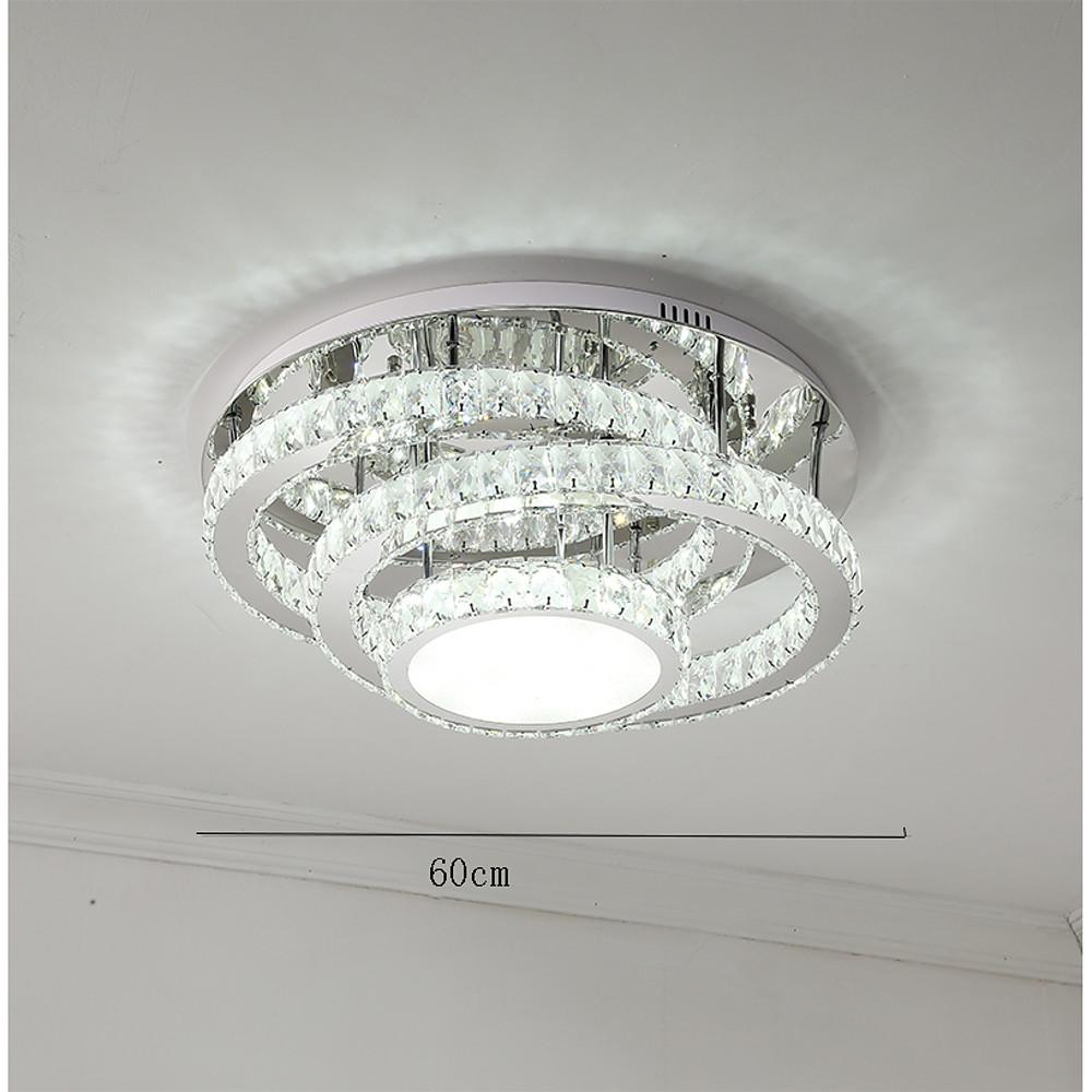 20'' LED 1-Light Unique Design Flush Mount Lights Nordic Style LED Acrylic Stainless Steel Crystal Unique Chandeliers