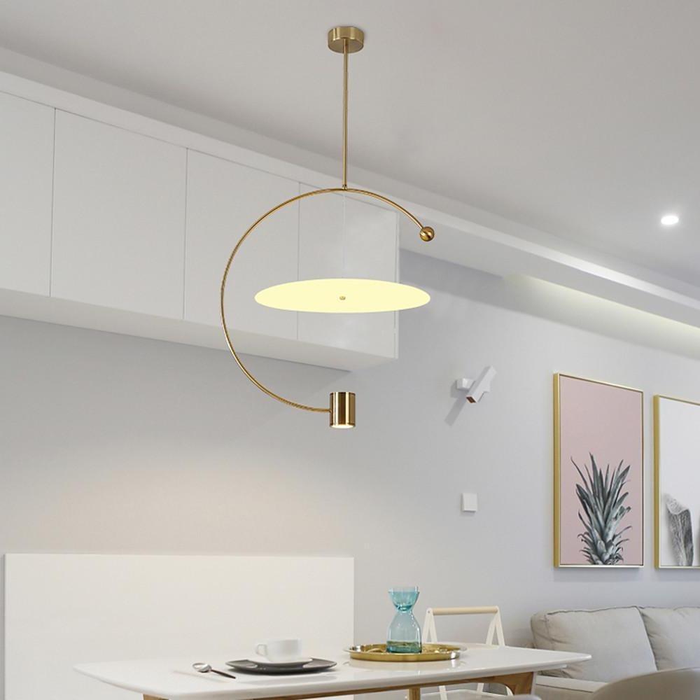 18'' LED 2-Light Single Design Pendant Light Nordic Style Modern Metal Plastic PVC Industrial Mini Geometrical Sputnik Circle Island Lights