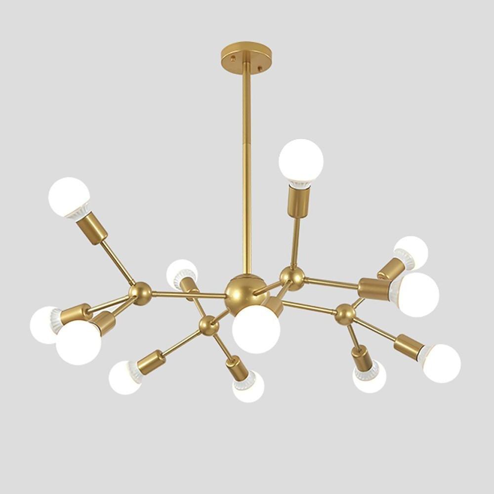 35'' LED Incandescent 12 Bulbs Cluster Design Sputnik Design Chandelier Nordic Style Modern Metal Chandeliers-dazuma