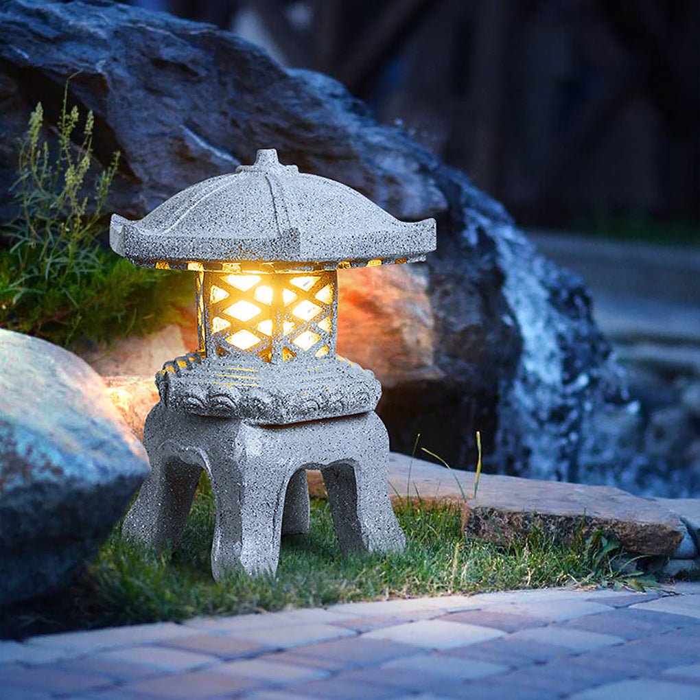 Rustic Imitation Stone Tower Outdoor Landscape Lighting