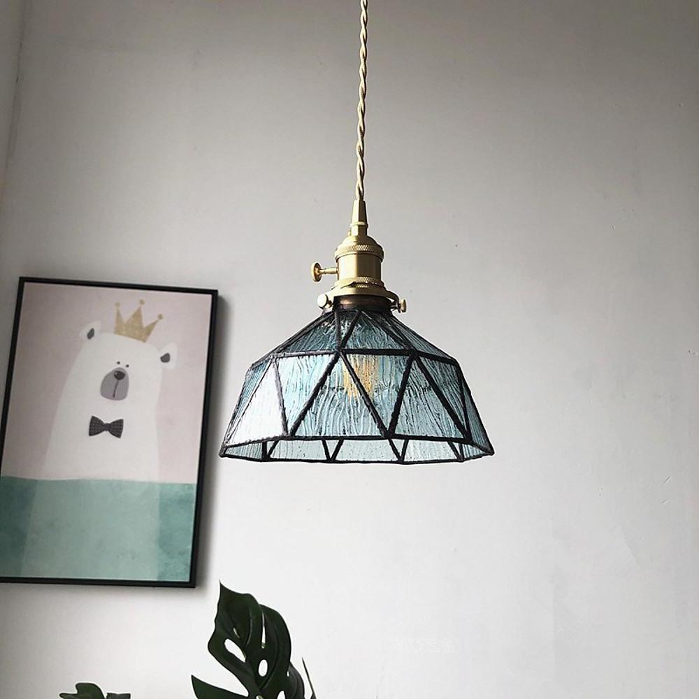 8'' LED 1-Light Single Design Pendant Light Nordic Style Vintage Glass Metal Island Lights