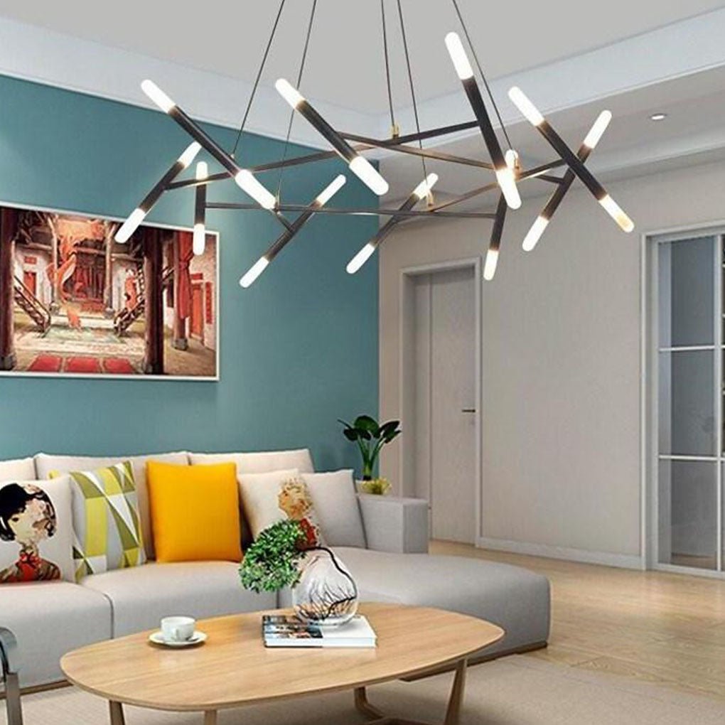 Industrial Mid Century Modern Chandelier Living Room Sputnik Chandelier 16 Lights - Dazuma