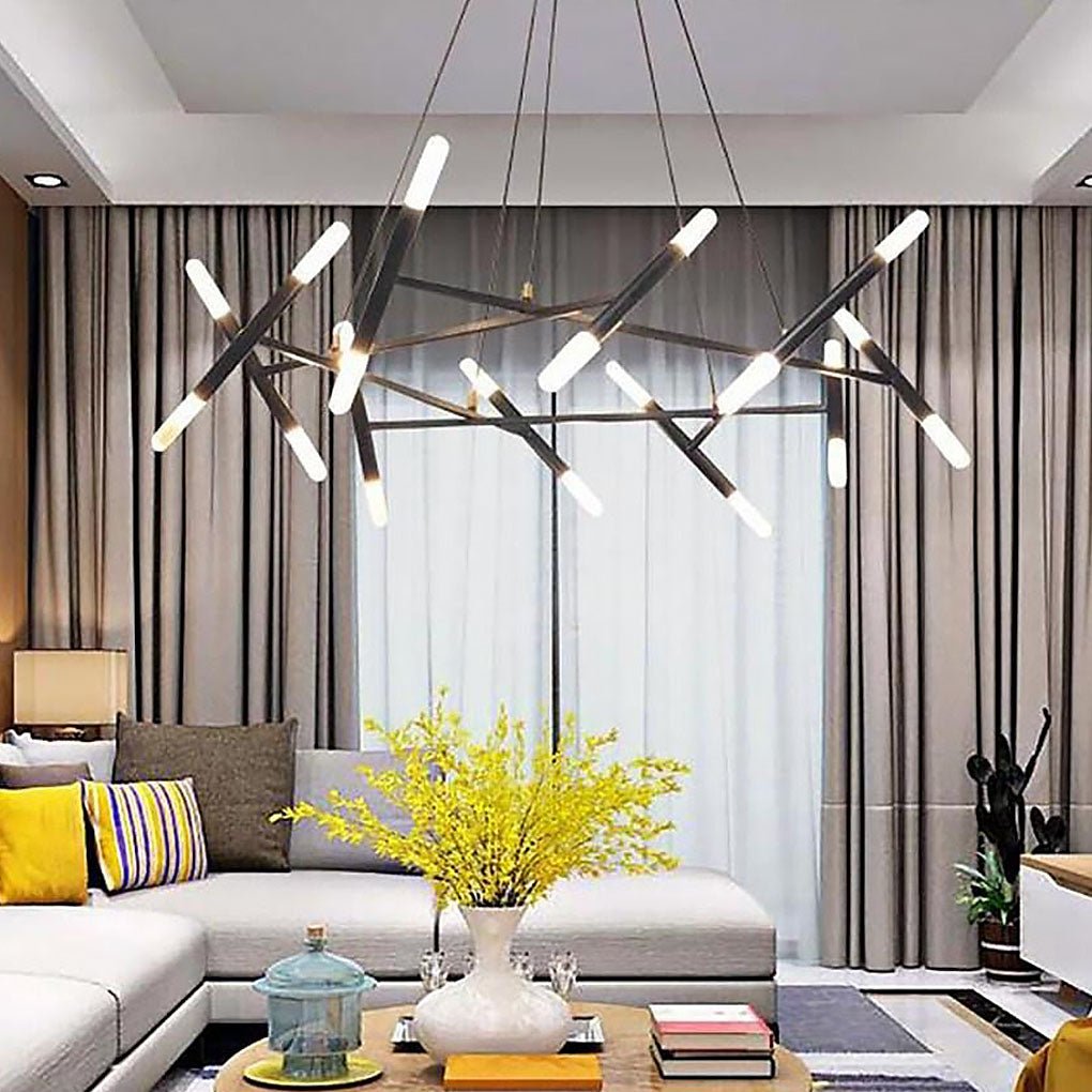 Industrial Mid Century Modern Chandelier Living Room Sputnik Chandelier 16 Lights - Dazuma