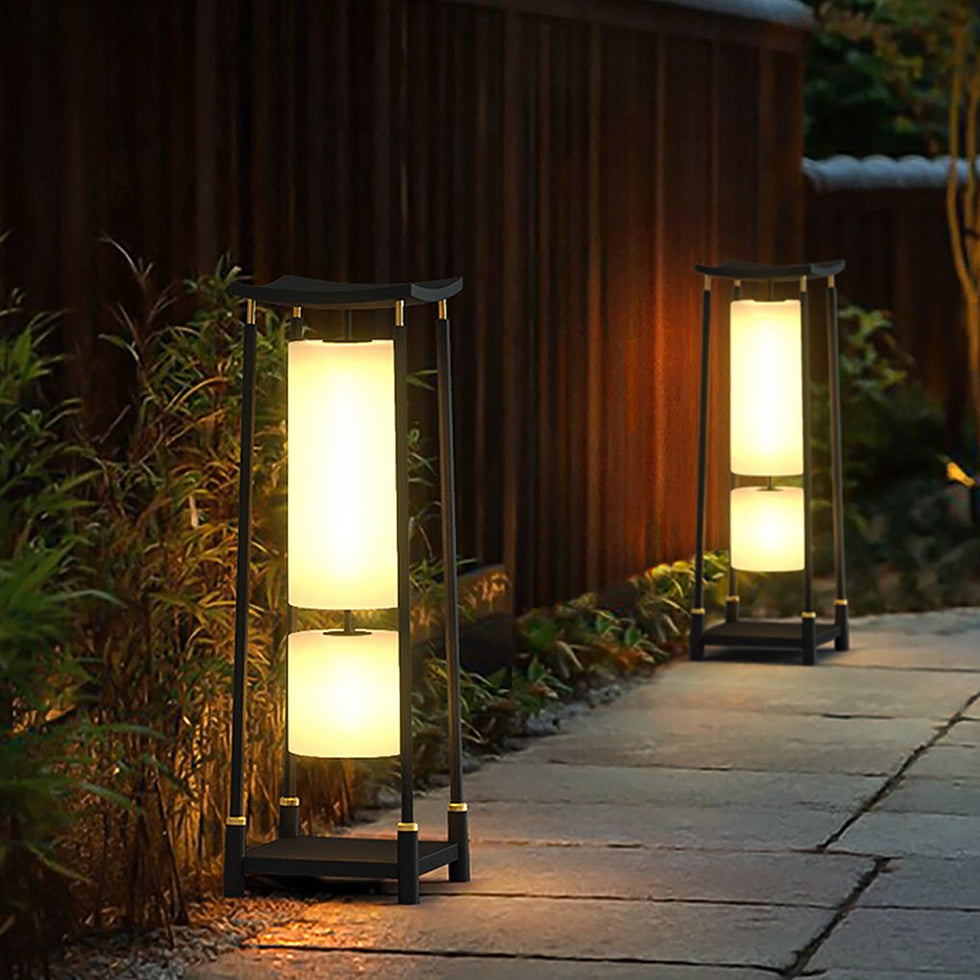 Unique Solar-Powered LED Outdoor Lights Asian-Inspired Design - Dazuma