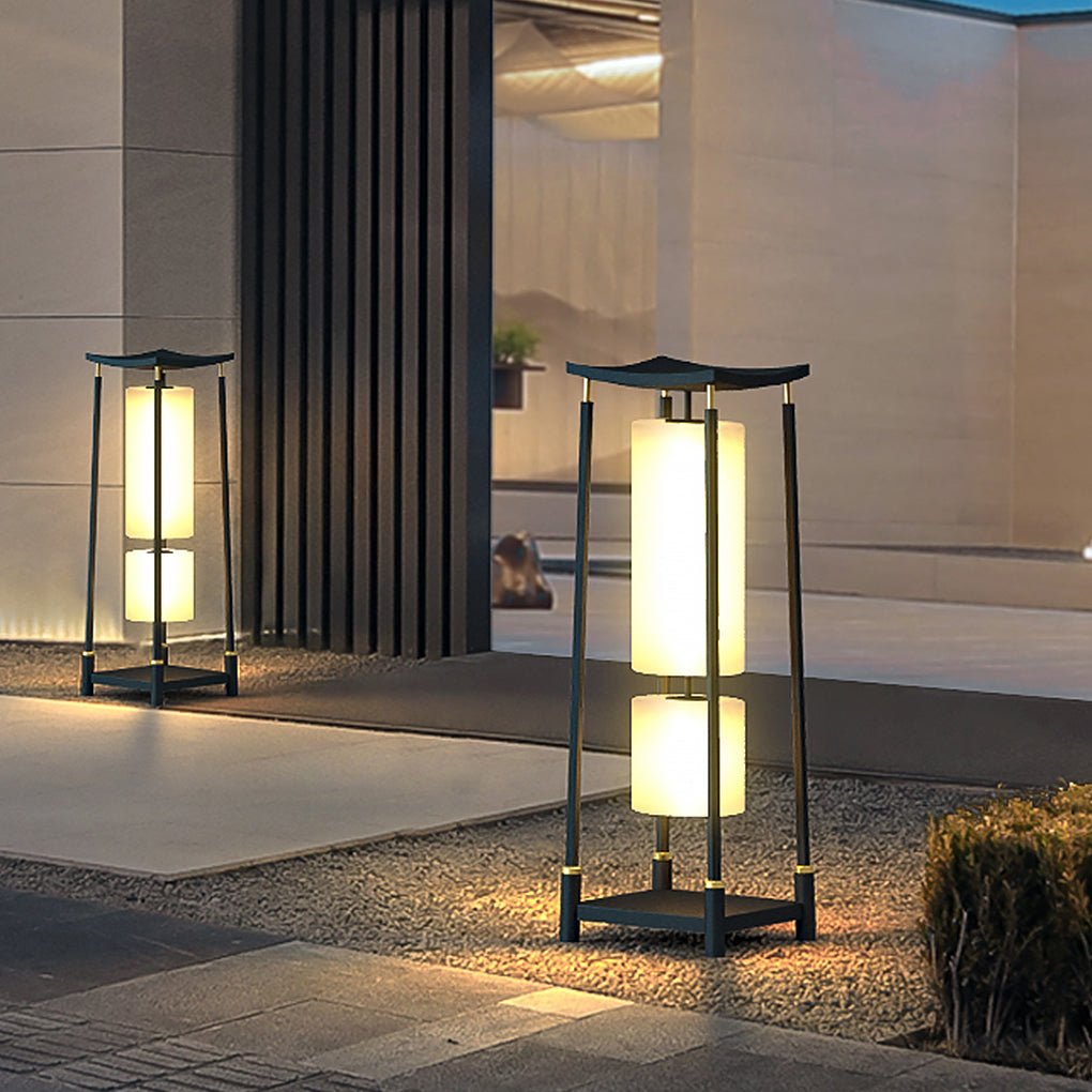 Unique Solar - Powered LED Outdoor Lights Asian - Inspired Design
