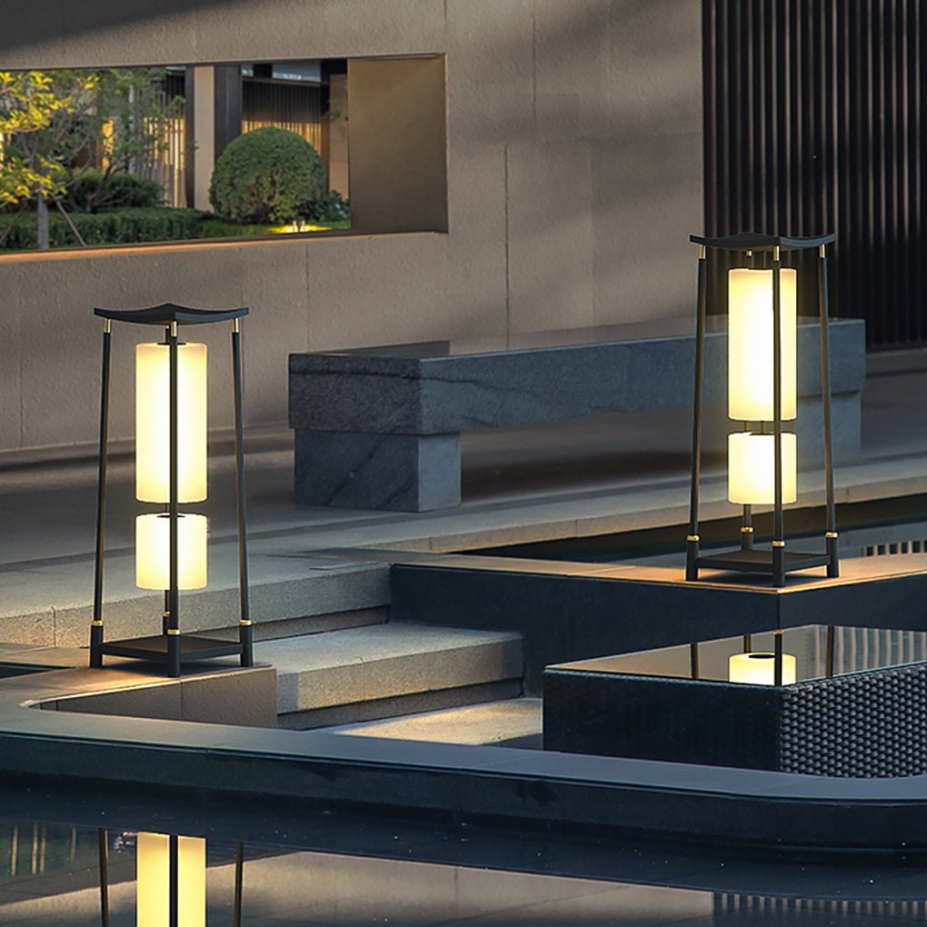 Innovative Asian Style Outdoor LED Landscape Lighting Decorative Solar Post Lights - Dazuma