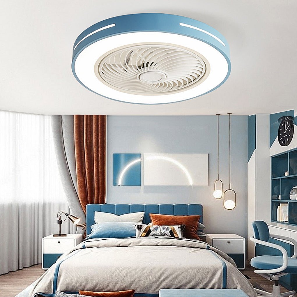Inverter Bladed Ceiling Fans Light Intelligent Ceiling Fan Lamp with Remote Control Wind - guiding