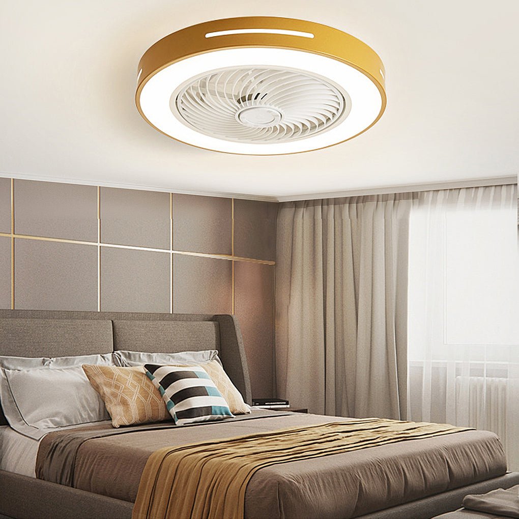 Inverter Bladed Ceiling Fans Light Intelligent Ceiling Fan Lamp with Remote Control Wind - guiding