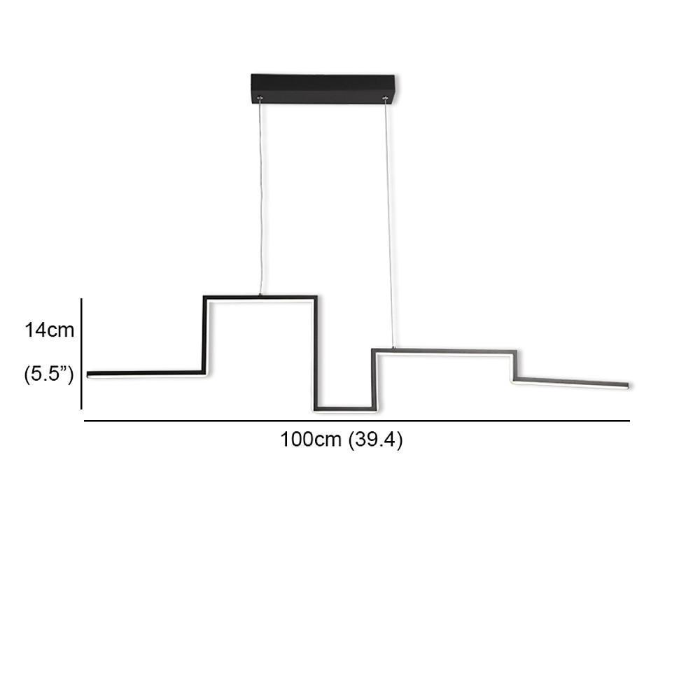 Modern Irregular Linear 1 - light Metal PVC Island Hallway LED Pendant Lighting