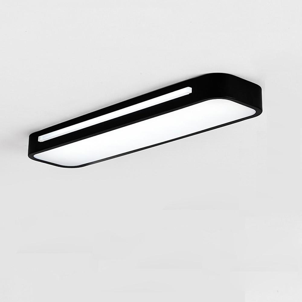 19 in. W 1 - Light Long Oval LED Flush Mount Minimalist Rectangular Ceiling Light