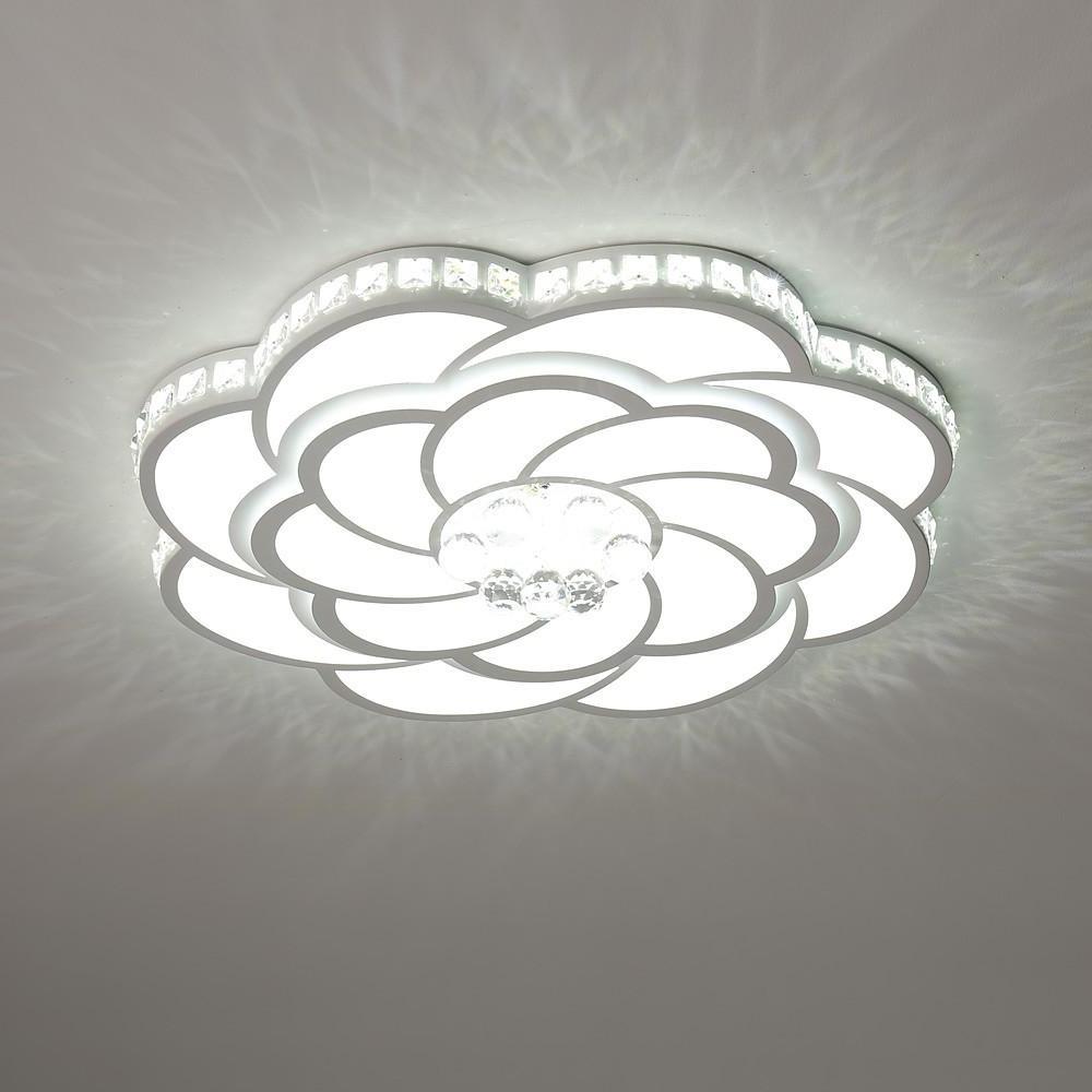 27'' LED 1-Light Crystal New Design Flush Mount Lights Modern Artistic Metal Acrylic Novelty Dimmable Ceiling Lights