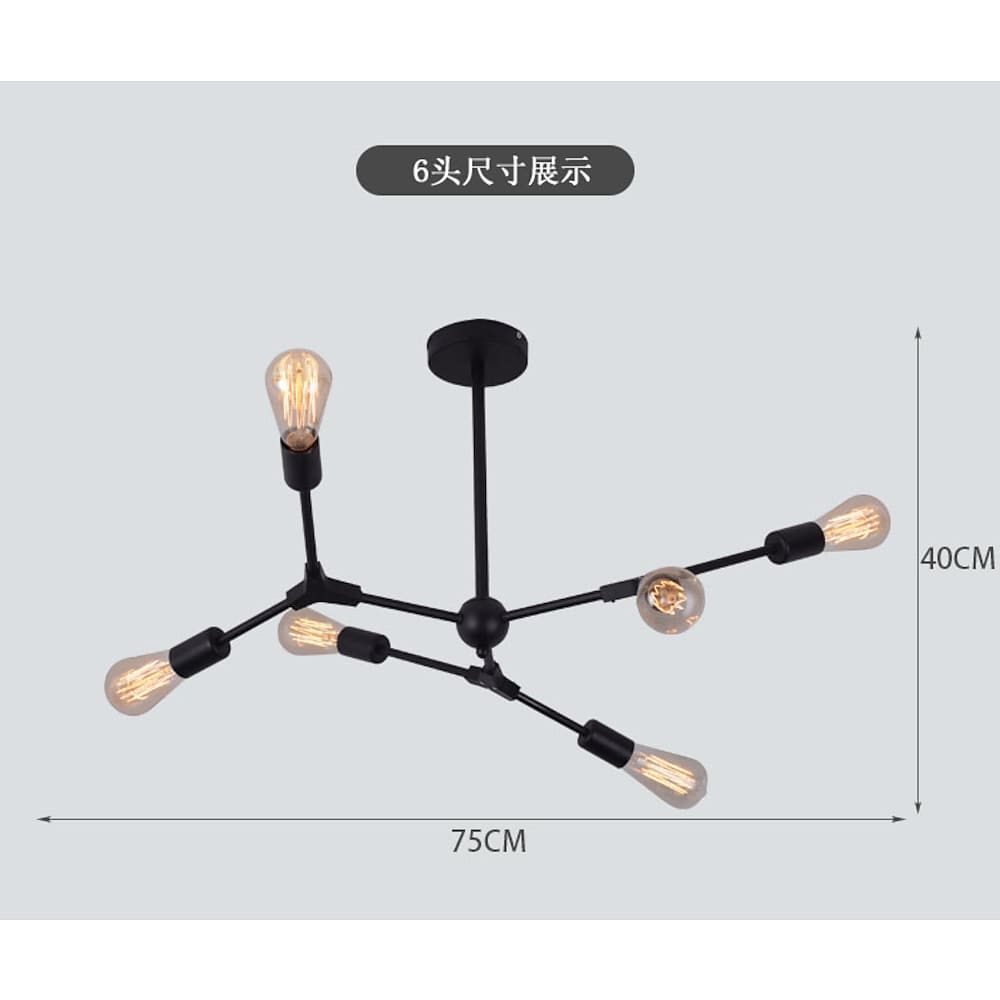 9 - light LED Irregular Design Metal Nordic Chandeliers Pendant Lights