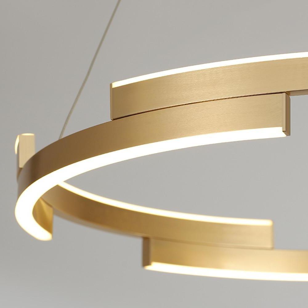 31'' LED 1-Light Circle Design Chandelier Modern LED Aluminum PVC Acrylic Chandeliers
