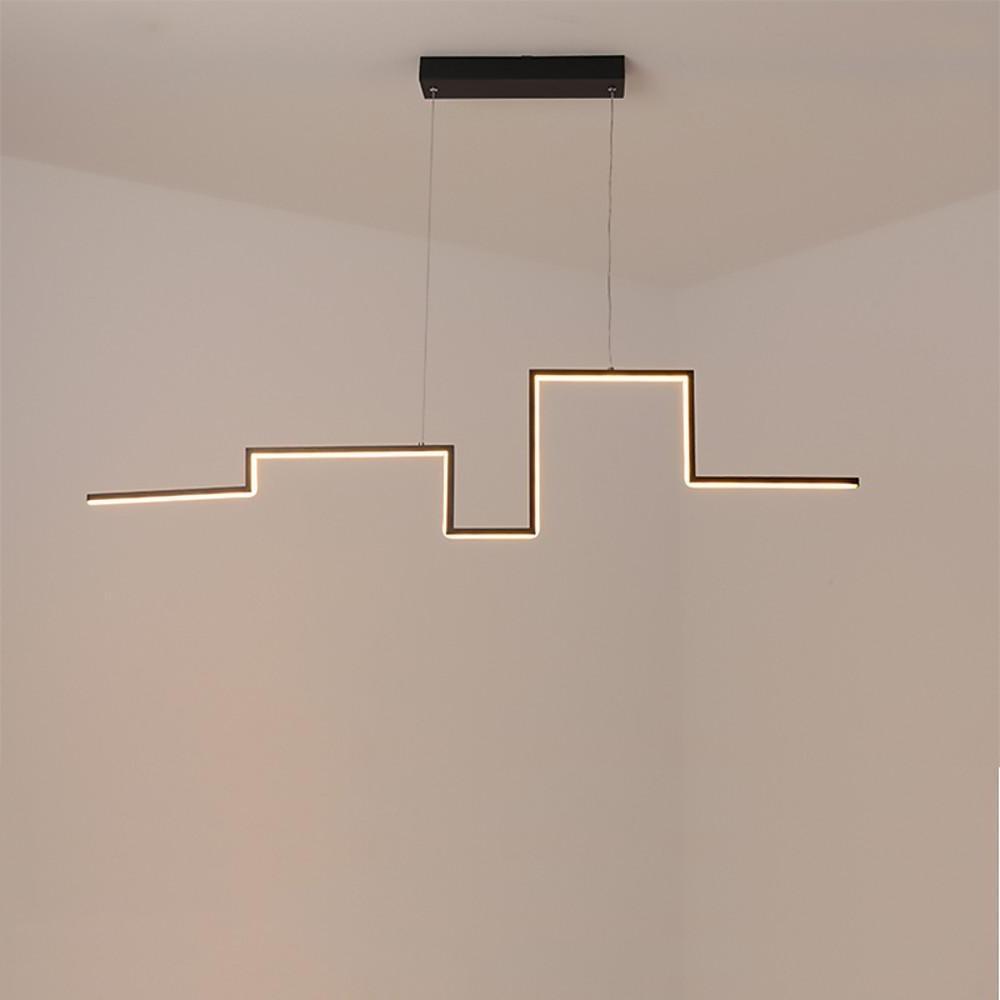 Modern Irregular Linear 1 - light Metal PVC Island Hallway LED Pendant Lighting