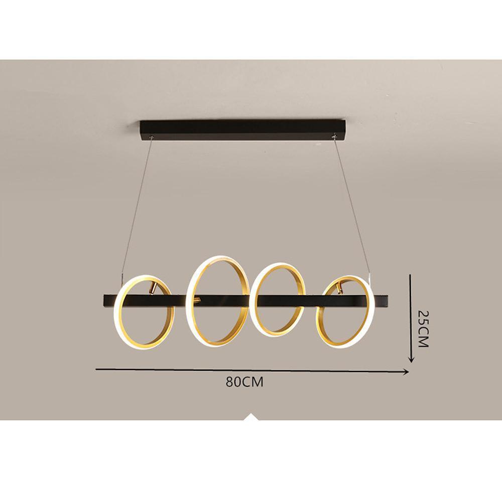 4 - Ring LED Gold Chandelier Island Ceiling Light