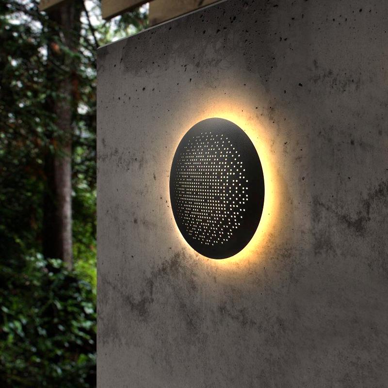 Circular Outdoor Lighting Garden Wall Light Lamp - dazuma