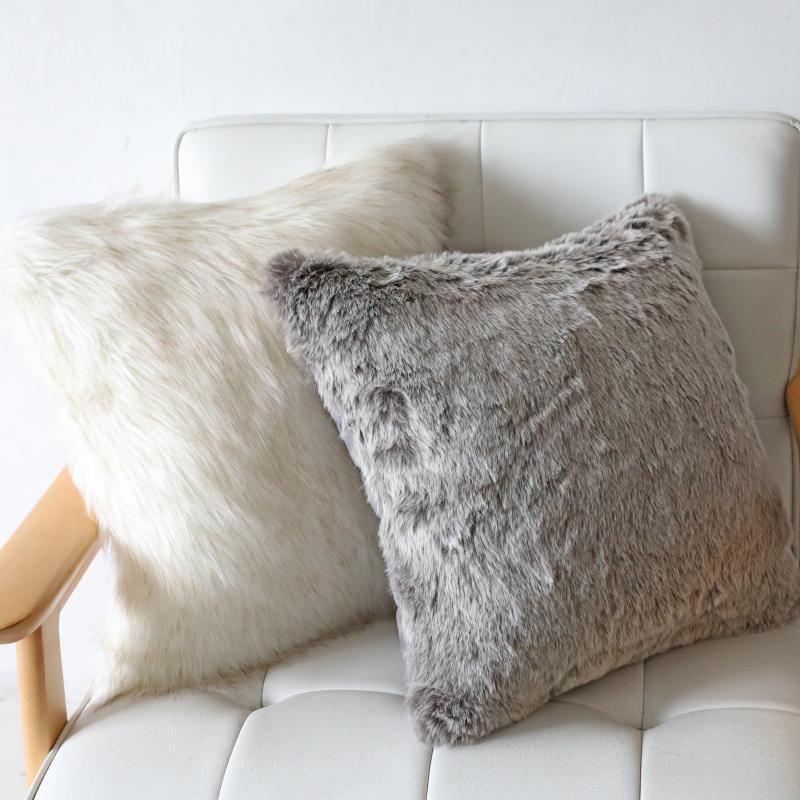 Bearskin Leopard Wolf Fox Faux Fur Cushion Pillow Cover