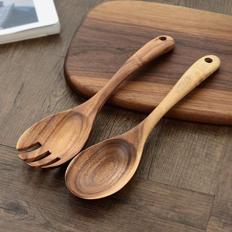 2 - Piece Wooden Salad Flatware Sets