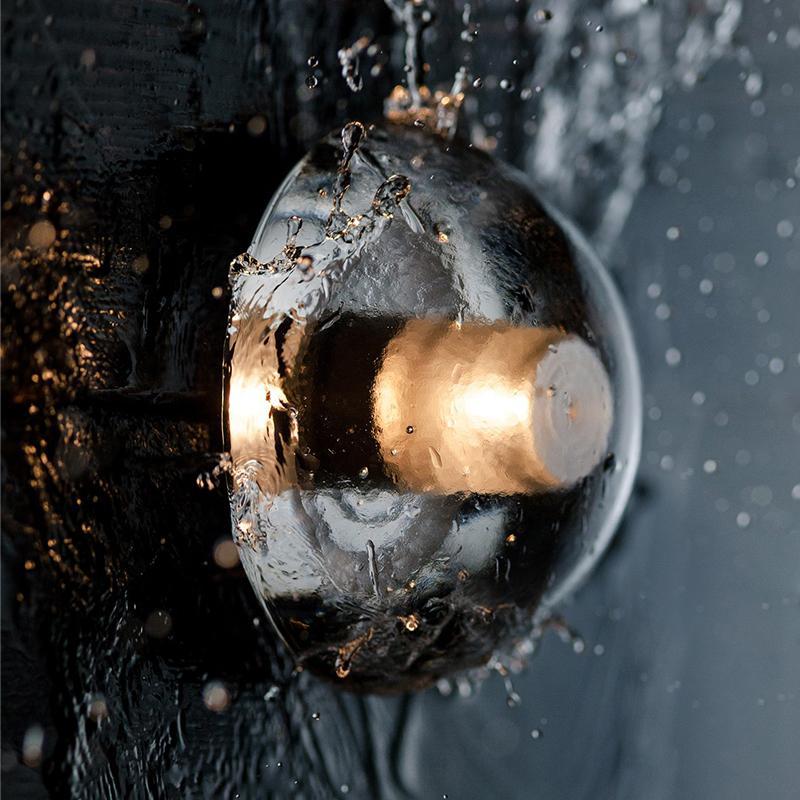 Transparent Rustic Outdoor Glass Wall Lights Waterproof LED Lighting