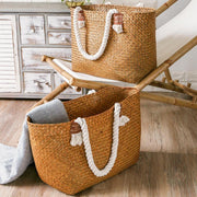 Tapered Shopping Basket Panic Hamper with Rope Handles